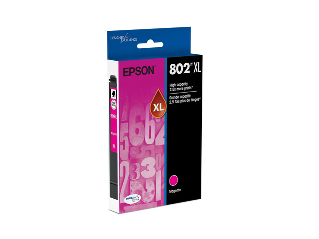 802XL Genuine High Capacity Magenta Ink Cartridge T802XL320 Works With WorkForce Pro WF-4720 WF-4730 WF-4734 WF-4740 Inkjet Printers