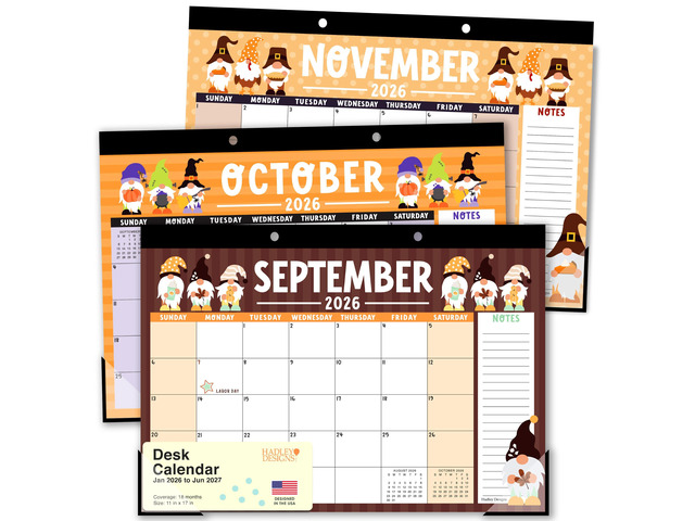 Large Teacher Desk Calendar 2026-2027 - Desktop Calendar 2026 18-Month Academic Desk Calendars for School, Home & Office, Cute Classroom Must...