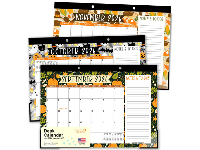Large Teacher Desk Calendar 2026-2027 - Desktop Calendar 2026 18-Month Academic Desk Calendars for School, Home & Office, Cute Classroom Must...