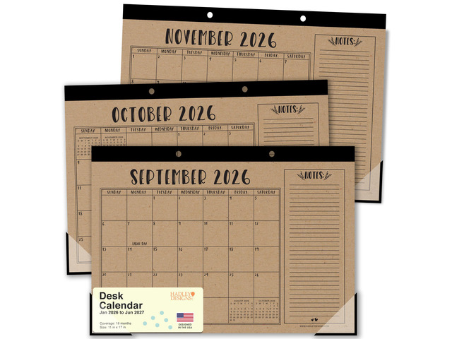 Large Teacher Desk Calendar 2026-2027 - Desktop Calendar 2026 18-Month Academic Desk Calendars for School, Home & Office, Cute Classroom Must...