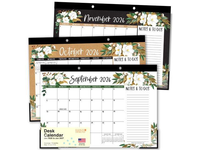 Large Teacher Desk Calendar 2026-2027 - Desktop Calendar 2026 18-Month Academic Desk Calendars for School, Home & Office, Cute Classroom Must...