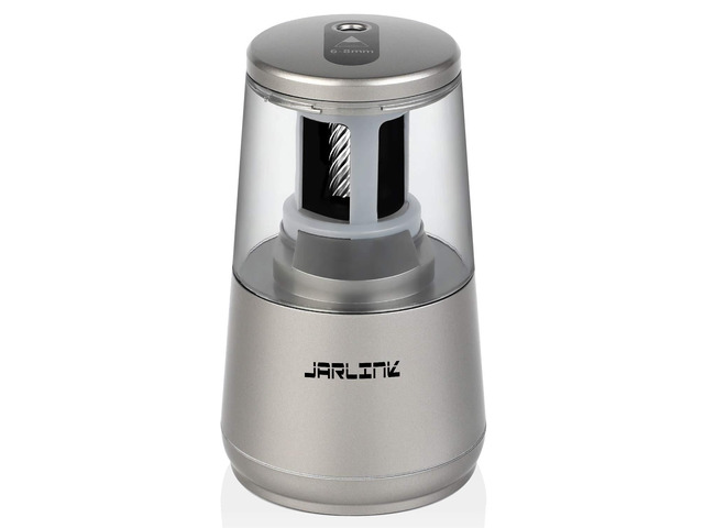 Electric Pencil Sharpener, Heavy Duty Helical Blade, Auto Stop Suitable for No.2/Colored Pencils(6-8mm), Dual Power AC Adapter/Battery Operated in...