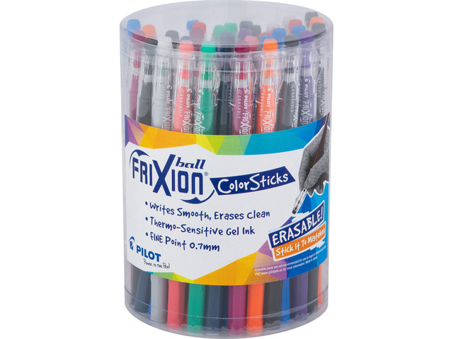 FriXion ColorSticks Erasable Gel Ink, Assorted Colors, Pack of 36
