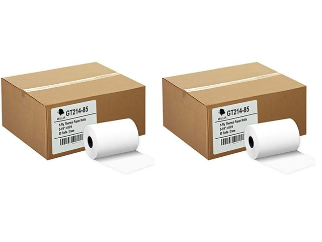 (50) 2 1/4 x 85 Thermal Paper Receipt Rolls Clover Mini Verifone VX510 VX570 FD50 T4220, 2.25 x 85 ft, POS/Cash Register Paper, BPA Free, 50 Rolls...
