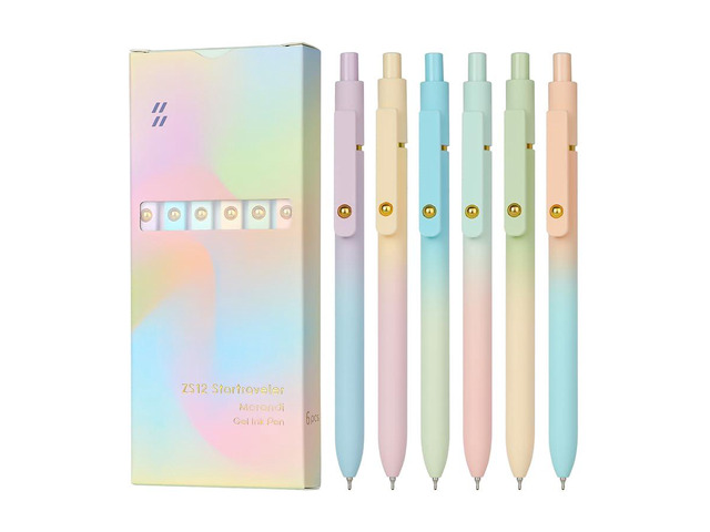 Gel Pens Set,12 Pcs 0.7mm Retractable Quick Dry Black Ink Pens Fine Point Smooth Writing Pens for Nurses,Teachers,Cute Stationery Office & School...