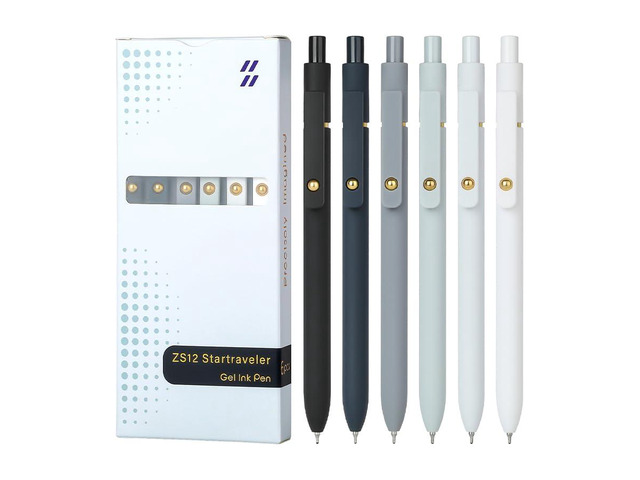 Gel Pens Set,12 Pcs 0.7mm Retractable Quick Dry Black Ink Pens Fine Point Smooth Writing Pens for Teachers,Cute Stationery Office & School...