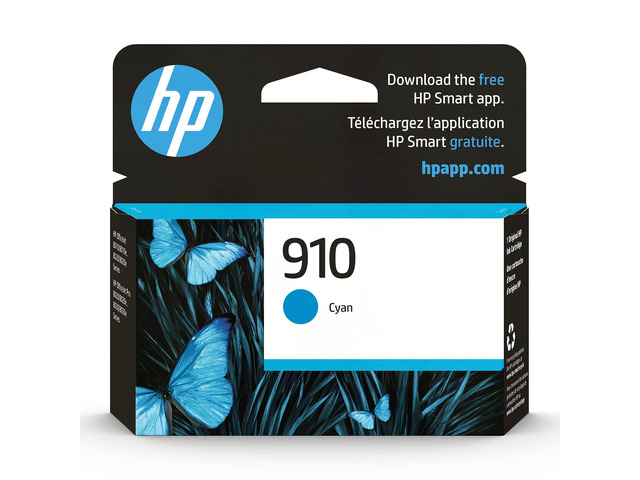 910 Cyan Ink Cartridge Works with OfficeJet 8010, 8020 Series, OfficeJet Pro 8020, 8030 Series Eligible for Instant Ink 3YL58AN