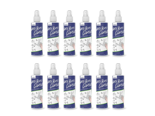 Dry Erase Cleaner, 8.5 fl oz Whiteboard Cleaning Spray, 12 Pack AP Certified, ASTM D4236, Low Odor, Effective Cleaning, Mild Formula, Atomizing...