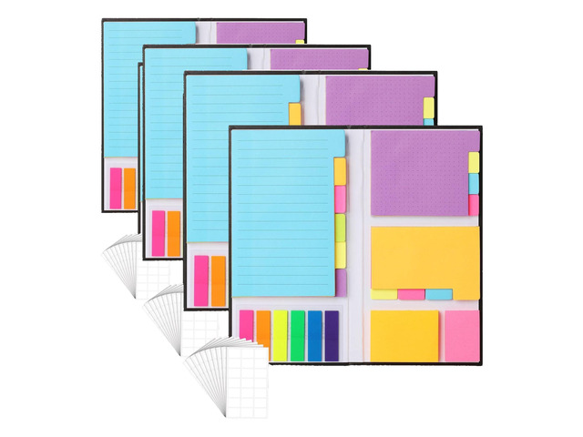 Sticky Notes Set, 2 Sets, 2460 Pack, Ruled