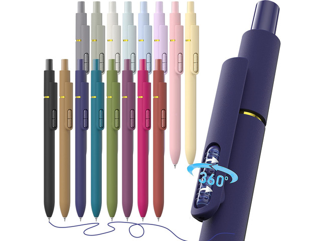 16 Pcs Gel Pens - 0.7mm Fine Point Quick-Dry Blue Ink Fidget Pens Smooth Writing, No Bleed, No Smear,Note Taking Journaling,School Office Supplies...