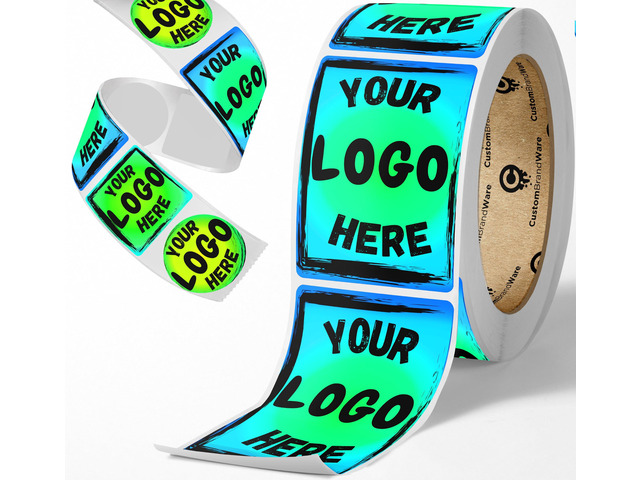 Build Your Own Stickers - Any Design Or Logo - Personalize Business - 50+ Roll - Multi Shapes, Sizes, Backgrounds, Text - Gloss/Matte Labels (3x2...