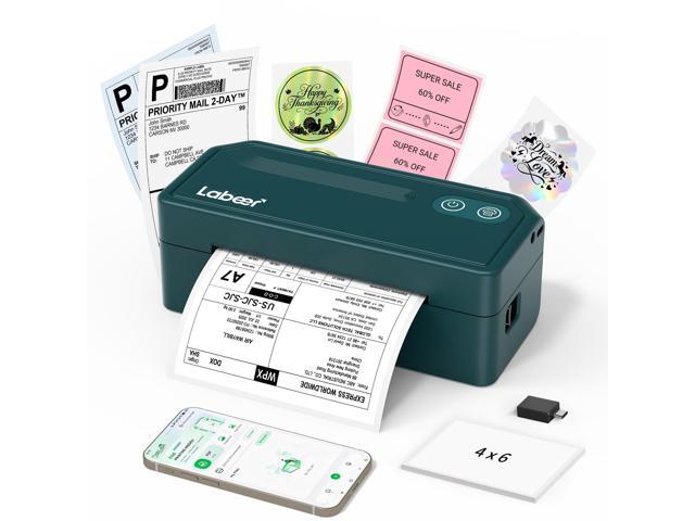 Bluetooth Thermal Shipping Label Printer, Wireless 4x6 Printer Green For Small Business, Home, Office, Online Sellers, Warehouse & Shipping,...