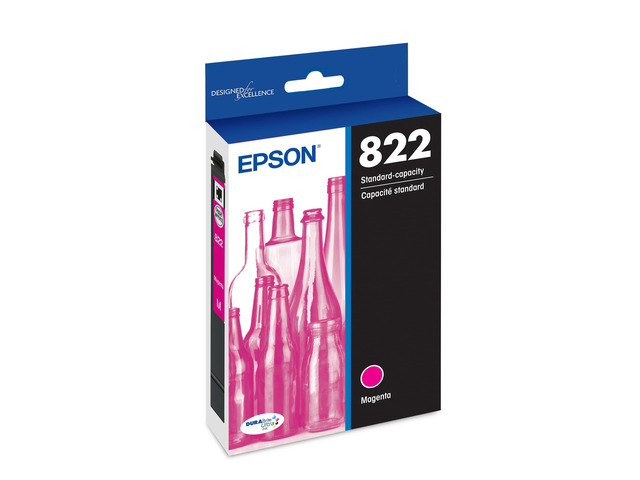 822 Genuine Ink Standard Capacity Magenta Cartridge T822320 Works with WorkForce Pro WF-3820 WF-3823 WF-4820 WF-4830 WF-4833 WF-4834 Printers