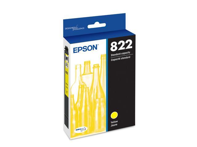 822 Genuine Standard Capacity Yellow Ink Cartridge T822420 Works with WorkForce Pro WF-3820 WF-3823 WF-4820 WF-4830 WF-4833 WF-4834 Printers