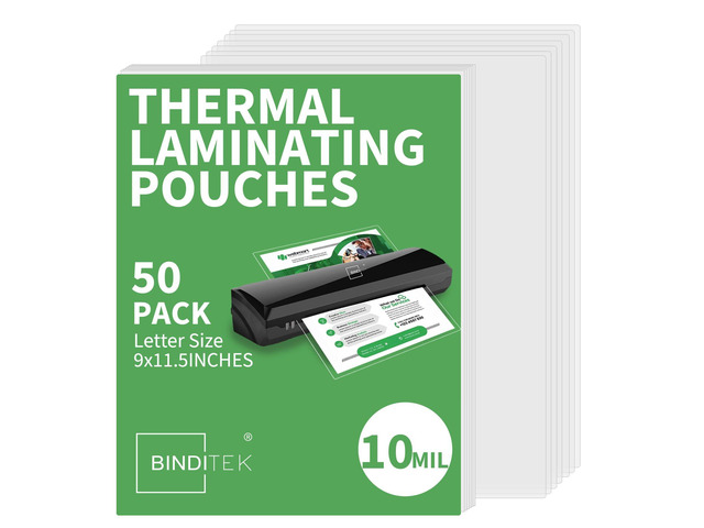 10 Mil Thermal Laminating Pouches, 9x11.5 Inches, 50 Pack, Glossy Laminating Sheets for Letter Size, Hold 8.5 x 11 Inches, Ultra Clear, Glossy,...
