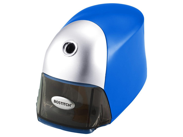 Office QuietSharp Executive Heavy Duty Electric Pencil Sharpener for 65% Faster Sharpening and 6X Longer Cutter Life - Colored Pencil Compatible, Blue