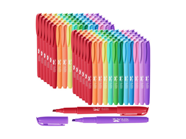 Bulk Highlighter Set, 144 Pack, Assorted Colors, Chisel Tip Quick-Dry, Smear-Resistant, Odorless Highlighters Bulk for School, Office & Journaling