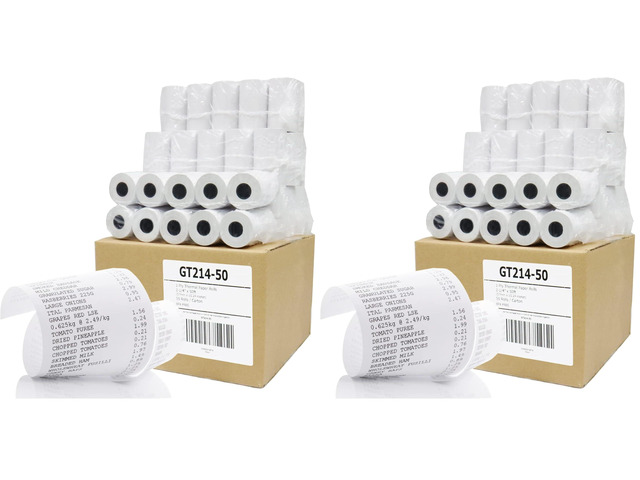 Thermal Paper Receipt Roll 2-1/4' x 50' BPA Free 50 Rolls (Pack of 2)