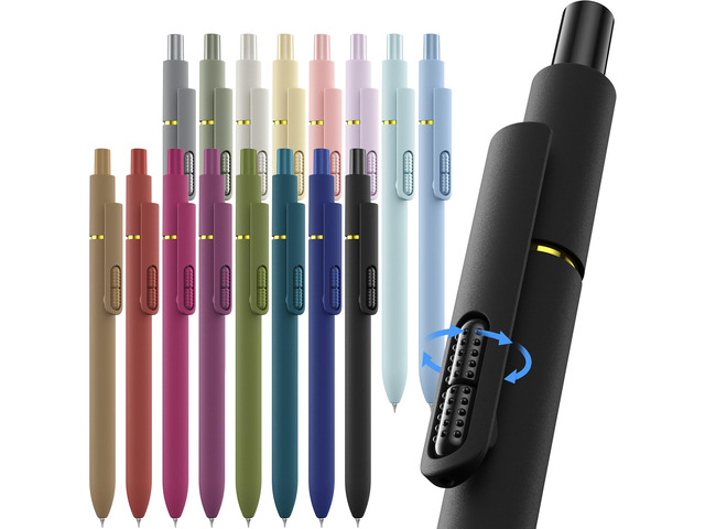 Colorful Gel Pens, 16 Pack 0.7mm Colored Ink Quick-Drying No Bleed Smooth Writing Coloring, Soft Grip Stress Relief, Fine Point Retractable for...