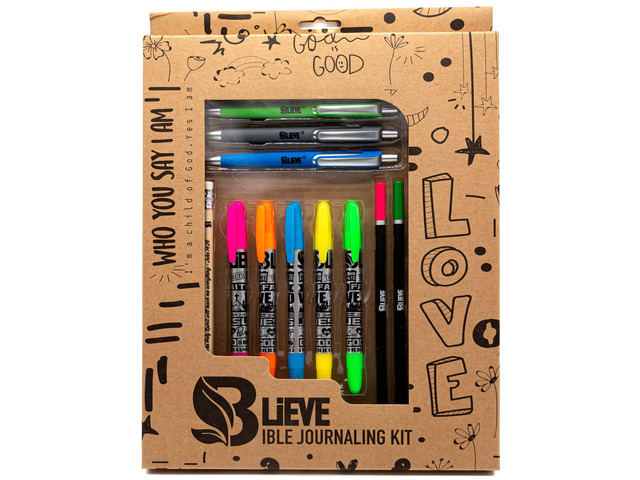Bible Journaling Kit With Gel Highlighters And Pens No Bleed, Scripture Markers and Pencils Supplies, Stencils Planner Set For Coloring Journal Art...