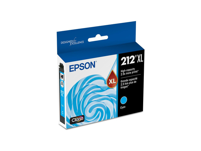 212 Claria Ink High Capacity Cyan Cartridge (T212XL220-S) Works with Workforce WF-2830, 2850 and Expression XP-4100, 4105