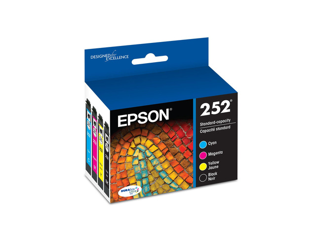 252 Genuine Ink Cartridge Black and Color Combo Pack T252120-BCS Works With WorkForce WF-3620 WF-3640 WF-7110 WF-7210 WF-7610 WF-7620 WF-7710...