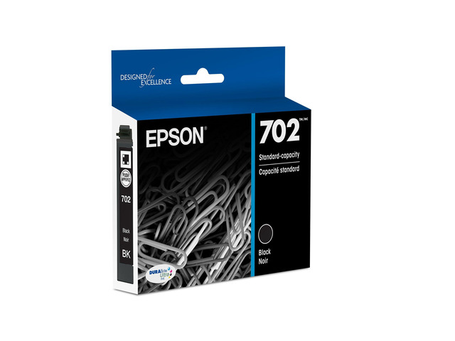 702 Genuine Black Printer Ink Cartridge T702120 Standard Capacity for WorkForce Pro WF-3720 WF-3730 WF-3733 Printers