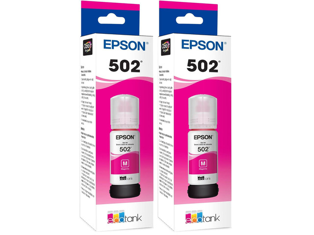 502 EcoTank Ink Ultra-high Capacity Bottle Magenta Works with ET-2850,ET-2980,ET-2988,ET-3850,ET-3930,ET-3950,ET-4850,ET-4950 and Other Select...
