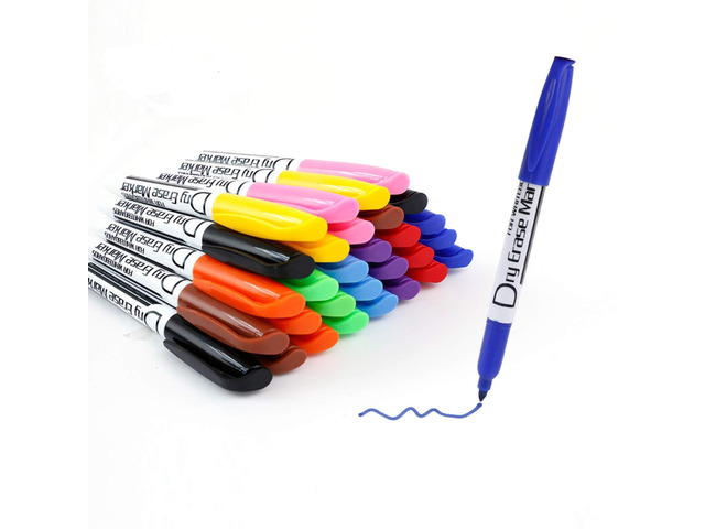 Dry Erase Markers, Fine Tip, Low Odor, 10 Colors, 125 Pack Whiteboard Markers With Smooth Writing For Whiteboards, whiteBoard Sticker, Fridge Calendar