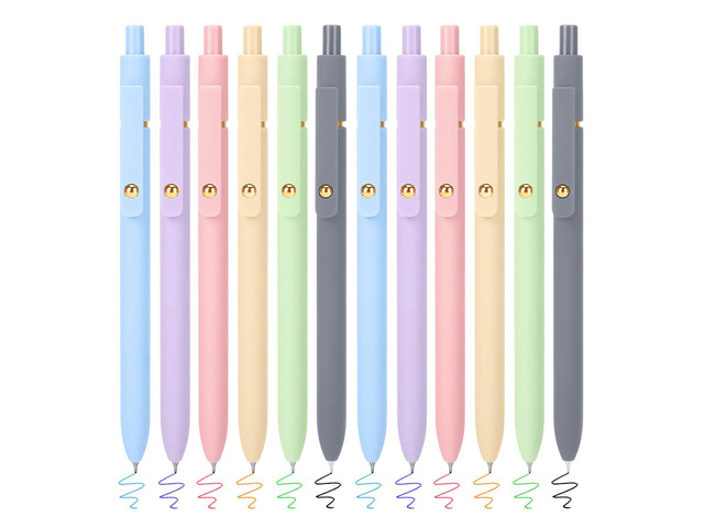 Colored Gel Pens 12 Pack 0.7mm Medium Point Pens for Journaling Quick-Dry Ink, Smooth Writing Colorful Pens for Note Taking, Doodling, Aesthetic...