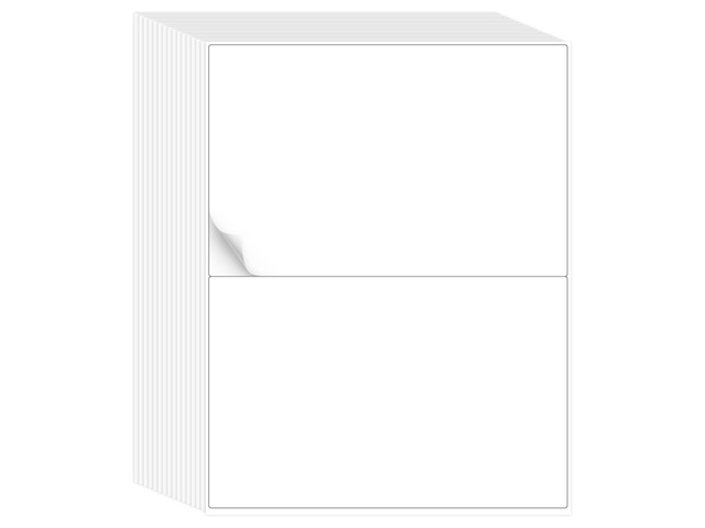 L LIKED Half Sheet Shipping Label, 200 Labels, 5.5 x 8.5, 30 Sheets 2 per sheet, strong adhesive, laser/inkjet compatible, for shipping, address &...