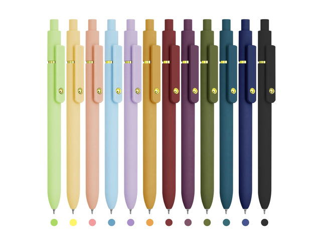 Colored Pens, 12 Pcs Colorful Pens Fine Point Smooth Writing Pen, 0.5mm Colored Ink Gel Pen for Journaling Note Taking, School Supplies Gifts for...