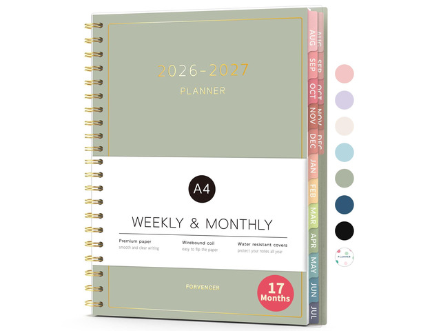 17 Month Academic Planner 2026-2027, Aug 2026-Dec 2027, 8.5'x11' Calendar Planner Weekly and Monthly, Daily Agenda Book Organizer, College School...