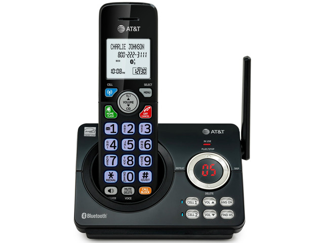 DECT 6.0 Cordless Phone Smart Call Blocker, Bluetooth Connect to Cell, Caller ID Announce, Answering Machine, Big Buttons DL72179