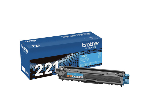 Genuine Standard Yield Toner Cartridge, TN221C, Replacement Cyan Color Toner, Page Yield Up to 1,400 Pages, Amazon Dash Replenishment Cartridge, TN221