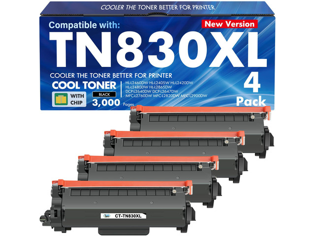 TN830 TN830XL 830 XL/V/R Toner for Brother Printer DCP-L2640DW HL-L2460DW Compatible for Brother MFC-L2820DW TN-830 TN-830XL TN 830 XL Cartridge...