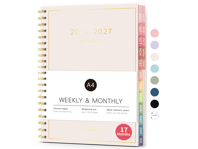 17 Month Academic Planner 2026-2027, Aug 2026-Dec 2027, 8.5'x11' Calendar Planner Weekly and Monthly, Daily Agenda Book Organizer, College School...