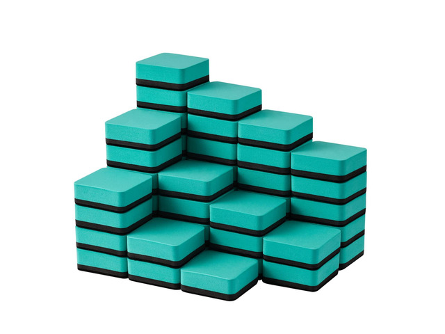 Favourde 48 Pack Magnetic Whiteboard Dry Erase Erasers for Classroom School Whiteboard Dry Erase Erasers Chalkboard Cleansers for School Supplies...