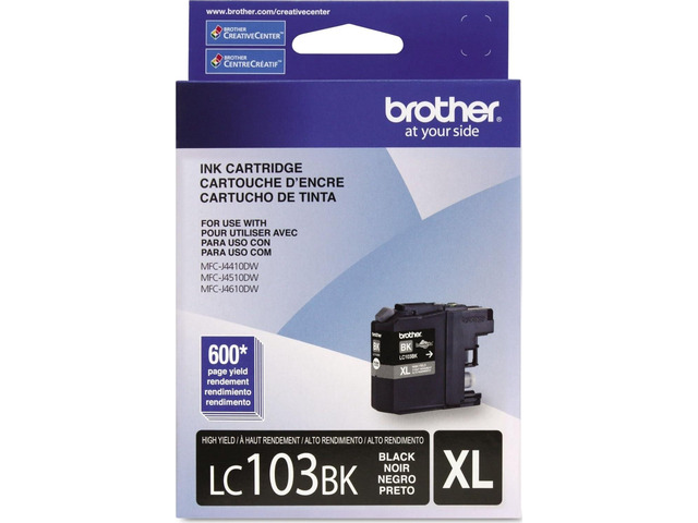 Genuine High Yield Black -Ink -Cartridge, LC103BK, Replacement Black -Ink, Page Yield Up to 600 Pages, Amazon Dash Replenishment -Cartridge, LC103,...