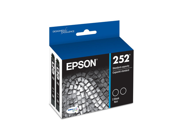 252 DURABrite Ultra Ink Standard Capacity Black Dual Cartridge Pack (T252120-D2) Works with Workforce WF-3620, 3640, 7110, 7610, 7620, 7710, 7720,...
