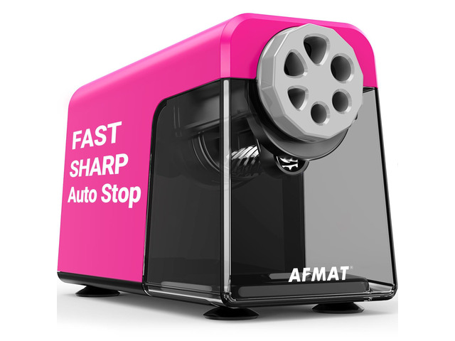 Heavy Duty Electric Pencil Sharpener, 6 Holes, Auto Stop Pencil Sharpeners Plug in, Classroom Pencil Sharpener for 6-11mm Pencils, Super Fast, Save...
