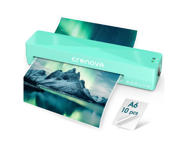Laminator Machine with 10 Laminating Sheets, A4 Laminating Machine Hot & Cold with Fast Warm Technology, Thermal Laminator 9 Inch for Home Office...