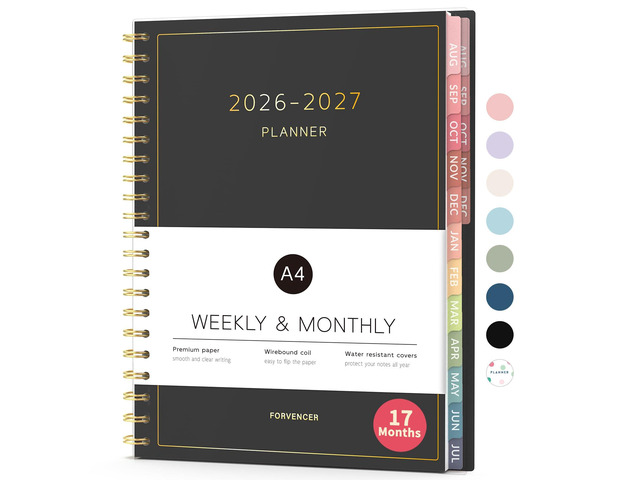 17 Month Academic Planner 2026-2027, Aug 2026-Dec 2027, 8.5'x11' Calendar Planner Weekly and Monthly, Daily Agenda Book Organizer, College School...