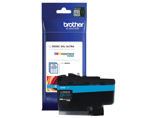 Genuine LC3035C, Single Pack Ultra High-Yield Cyan INKvestment Tank Ink Cartridge, Page Yield Up to 5,000 Pages, LC3035, Amazon Dash Replenishment...