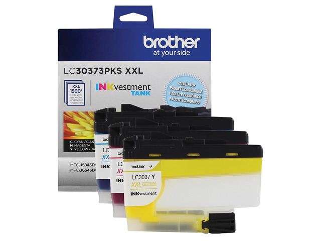 Genuine LC30373PKS, 3-Pack Super High-Yield Color INKvestment Tank Ink Cartridges, Includes 1 Cartridge Each of Cyan, Magenta and Yellow Ink, Page...