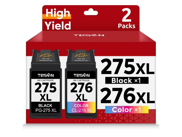 PG-275XL CL-276XL Replacement for Canon Ink 275 and 276 Ink Cartridge 2Pack for PIXMA TR4720 TS3720 TS3722 TS3700 TR4700 TR4722 TS3522 TS3500...
