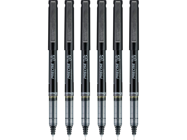Precise V5, Extra Fine Point 0.5 mm, Black, Pack of 6
