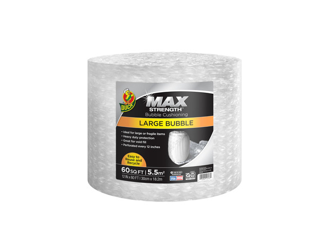 Max Strength Bubble Cushioning Wrap for Moving & Shipping, 60 ft Large Bubble Packing Wrap, Heavy-Duty Protection, Mailing & Packaging Boxes, Clear...