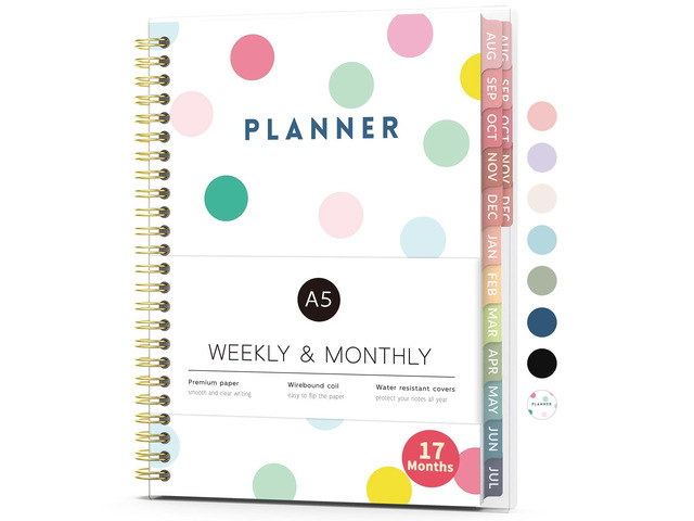 17 Month Academic Planner 2026-2027, Aug 2026-Dec 2027, 6.3'x8.4' Calendar Planner Weekly and Monthly, Daily Agenda Book, College School Supplies...