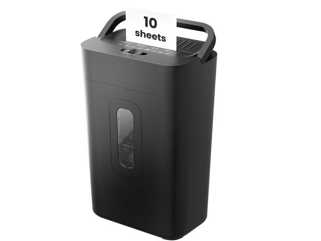 10-Sheet Cross Cut Paper Shredder, 5.55 Gallon Heavy Duty Shredder for Home Office, P-4 High Security Shredders for Paper/Credit...